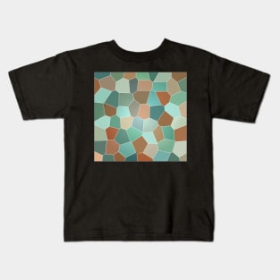 Abstract of Browns Blues and Greens Kids T-Shirt